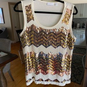 New York & Co beautiful chevron sequin top